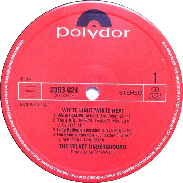 The Velvet Underground : White Light/White Heat (LP, Album, RE)