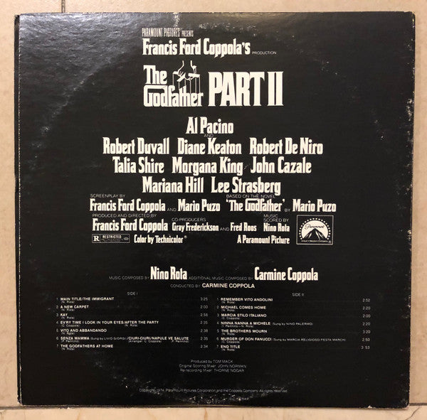 Nino Rota : The Godfather Part II (LP, Son)