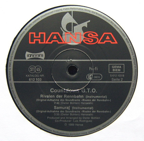 Countdown G.T.O. : Magic Race / Rivalen Der Rennbahn (12", Maxi)