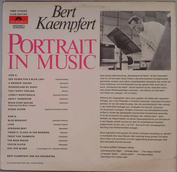 Bert Kaempfert : Portrait In Music (LP, Comp, Club)