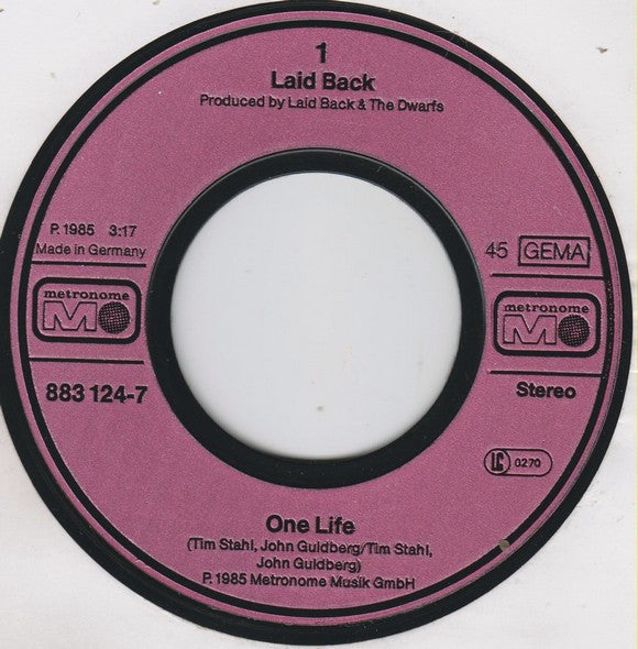Laid Back : One Life  (7", Single)