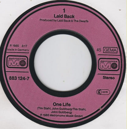 Laid Back : One Life  (7", Single)