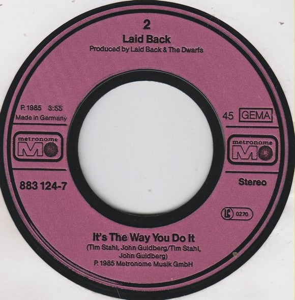 Laid Back : One Life  (7", Single)