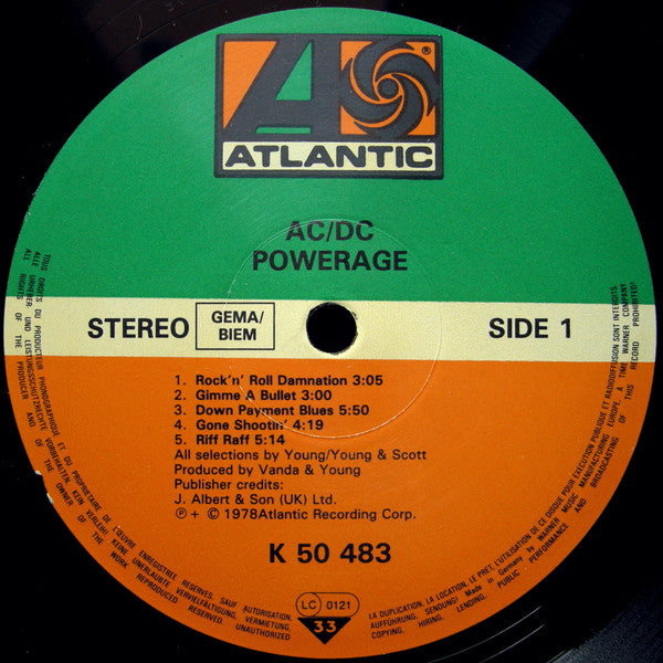 AC/DC : Powerage (LP, Album, RE)