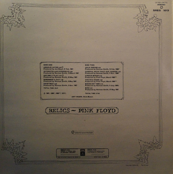 Pink Floyd : Relics (LP, Comp, RE)