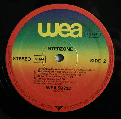 Interzone (2) : Interzone (LP, Album)