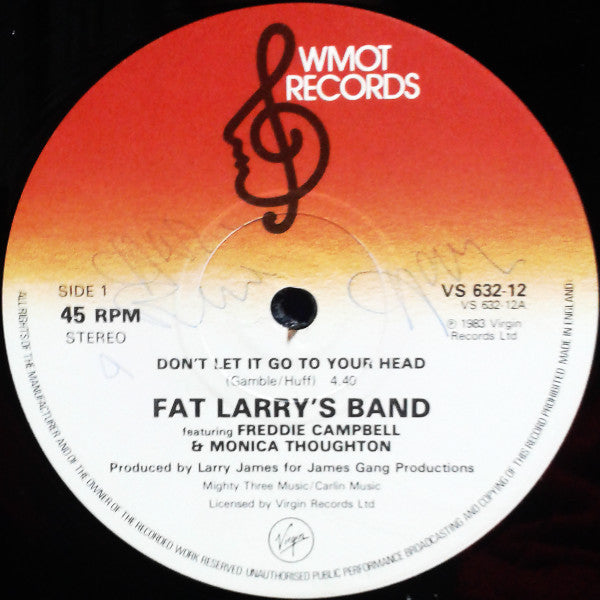 Fat Larry's Band : Don't Let It Go To Your Head (12")