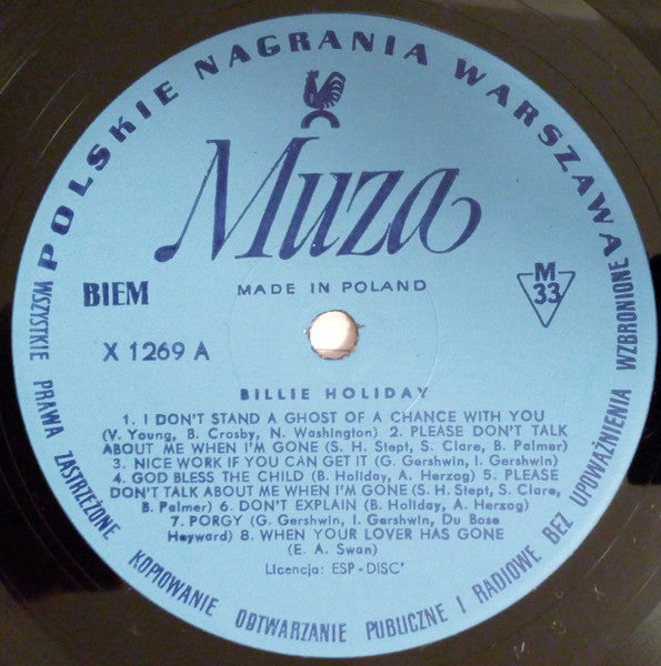 Billie Holiday : Billie Holiday (LP, Comp, Mono, Blu)