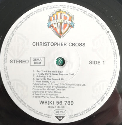 Christopher Cross : Christopher Cross (LP, Album, RE)