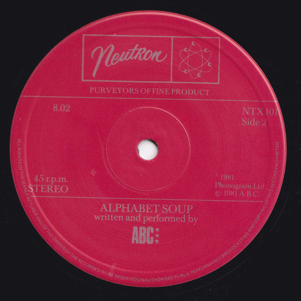 ABC : Tears Are Not Enough (12", Single)