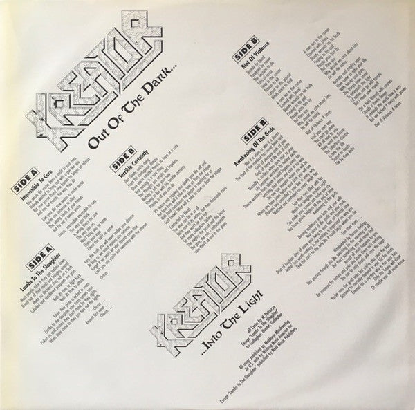 Kreator : Out Of The Dark ... Into The Light (12", EP)