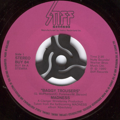 Madness : Baggy Trousers (7", Single)