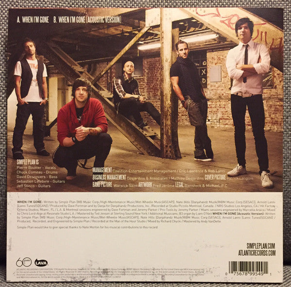 Simple Plan : When I'm Gone (7", Single)