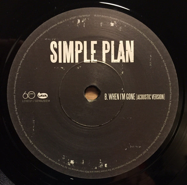 Simple Plan : When I'm Gone (7", Single)