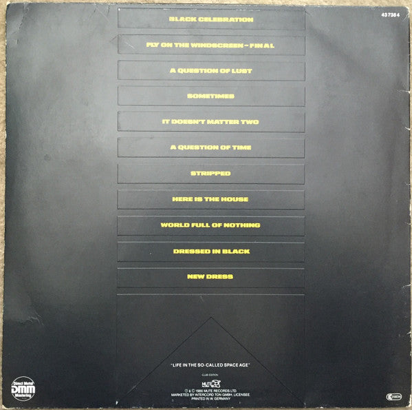 Depeche Mode : Black Celebration (LP, Album, Club, RE)