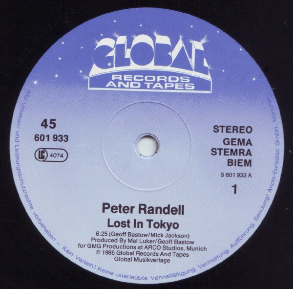 Peter Randell : Lost In Tokyo (12", Maxi)