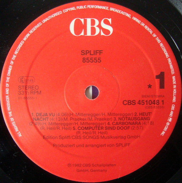 Spliff : 85555 / Herzlichen Glückwunsch (2xLP, Comp)