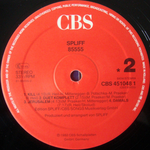 Spliff : 85555 / Herzlichen Glückwunsch (2xLP, Comp)