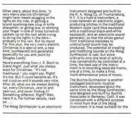 Douglas Leedy : A Very Merry Electric Christmas To You! (LP, Album)