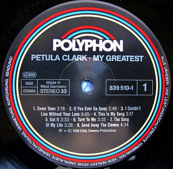 Petula Clark : My Greatest (LP, Album)