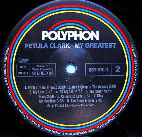 Petula Clark : My Greatest (LP, Album)