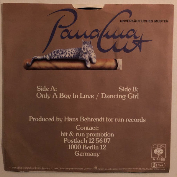 Panama Cut : Only A Boy In Love (7", Single, Promo)