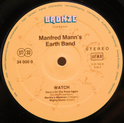 Manfred Mann's Earth Band : Watch (LP, Album, Club, Son)