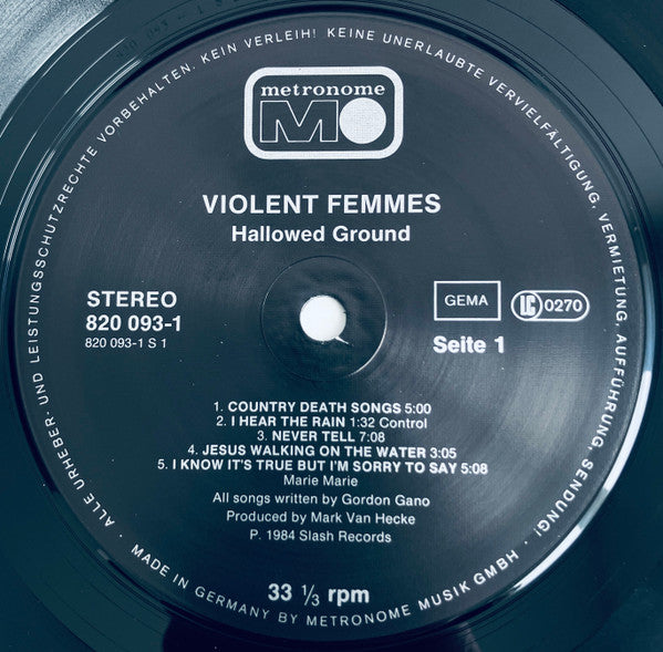 Violent Femmes : Hallowed Ground (LP, Album)