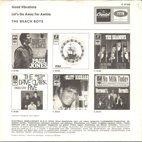 The Beach Boys : Good Vibrations (7", Single, Mono)