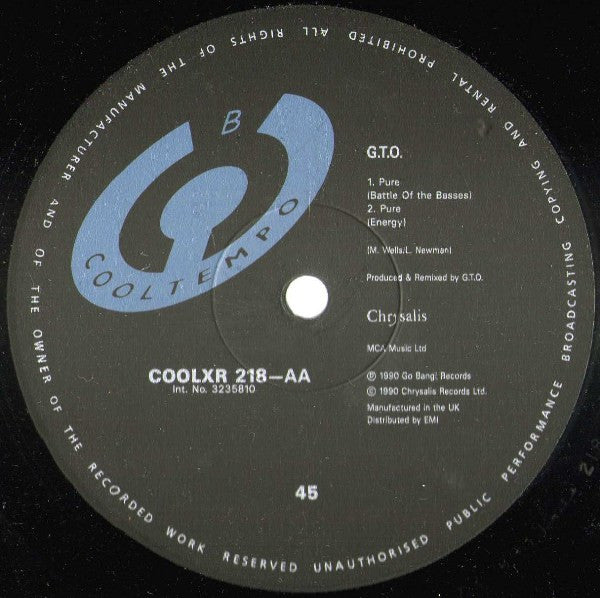 G.T.O.* : Pure (Remix) (12")