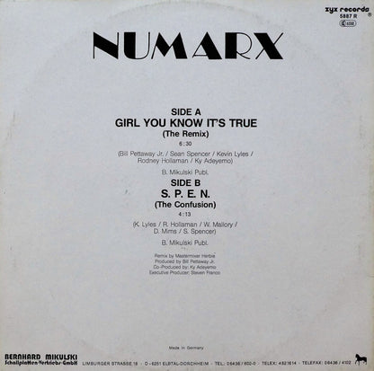 Numarx : Girl You Know It's True (Remix) (12")