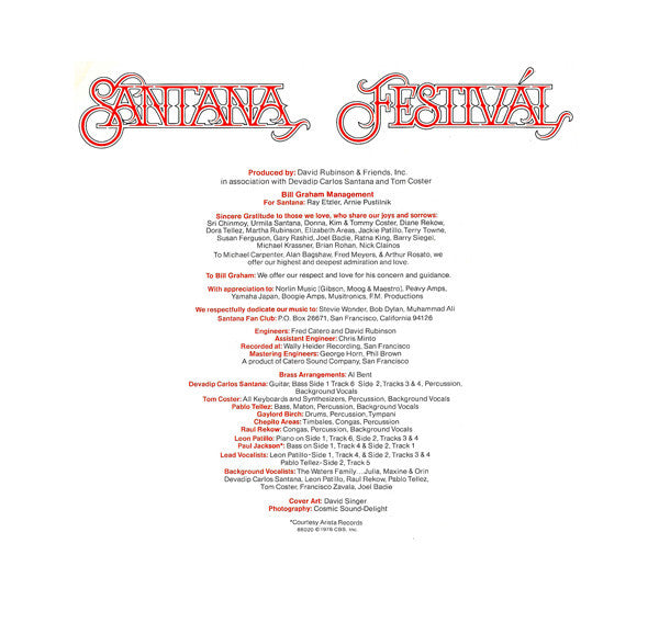 Santana : Festivál (LP, Album)