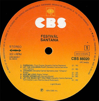 Santana : Festivál (LP, Album)