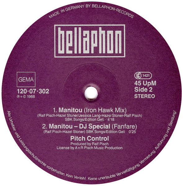 Pitch Control (3) : Manitou (12", Maxi, Red)