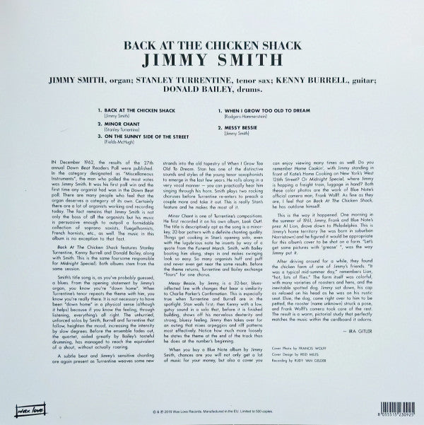 The Incredible Jimmy Smith* : Back At The Chicken Shack (LP, Album, RE)