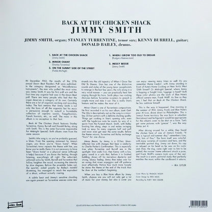 The Incredible Jimmy Smith* : Back At The Chicken Shack (LP, Album, RE)