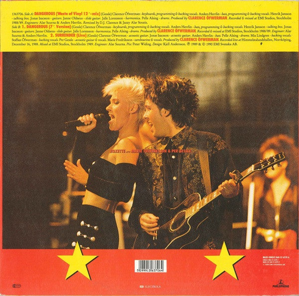 Roxette : Dangerous (Waste • Of • Vinyl • Mix) (12", Maxi)