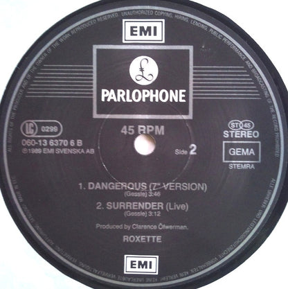 Roxette : Dangerous (Waste • Of • Vinyl • Mix) (12", Maxi)