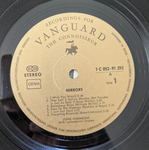 John Paul Hammond : Mirrors (LP, Album)