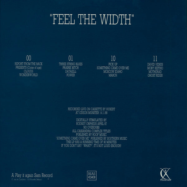 The Cassandra Complex : Feel The Width (2xLP, Album)