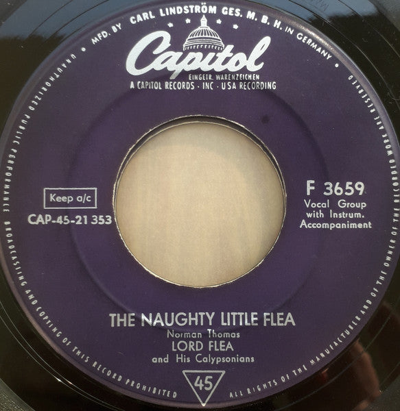 Lord Flea & His Calypsonians : The Naughty Little Flea / Shake Shake Sonora (7", Single)