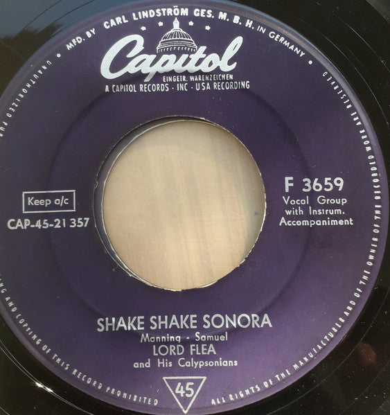 Lord Flea & His Calypsonians : The Naughty Little Flea / Shake Shake Sonora (7", Single)