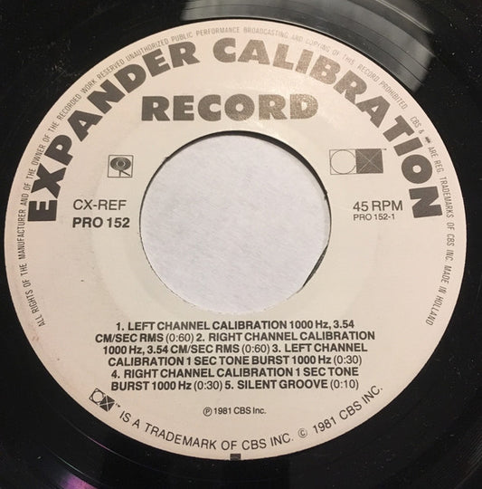 No Artist : Expander Calibration Record (7")