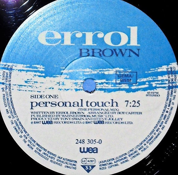 Errol Brown : Personal Touch (12")
