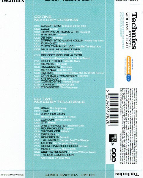 DJ Shog & Talla 2XLC : Technics DJ Set Volume Eight (2xCD, Comp, Mixed)