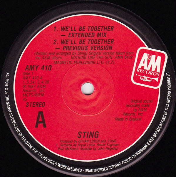 Sting : We'll Be Together (12")