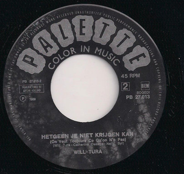 Will Tura : In De Koolmijn (7", Single)