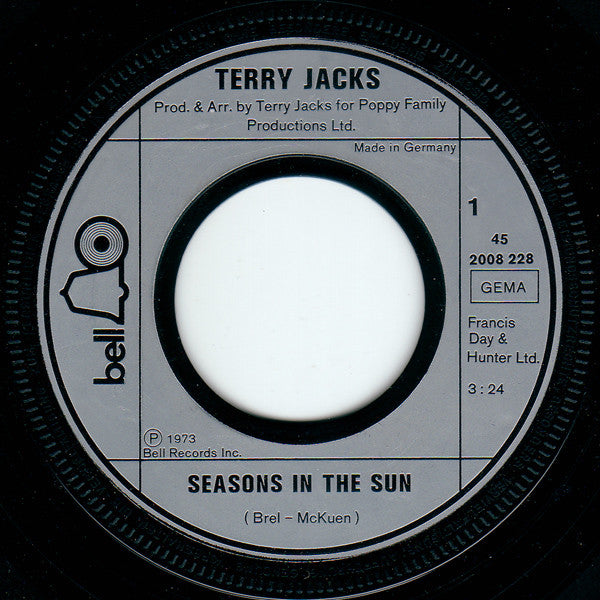 Terry Jacks : Seasons In The Sun (7", Single)