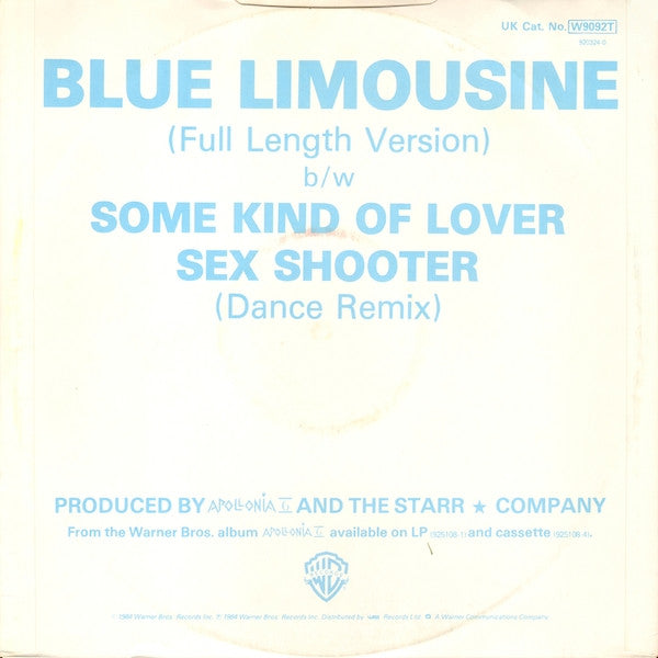 Apollonia 6 : Blue Limousine (12", Single)