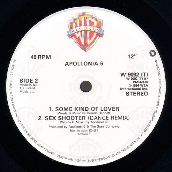 Apollonia 6 : Blue Limousine (12", Single)
